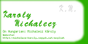 karoly michalecz business card